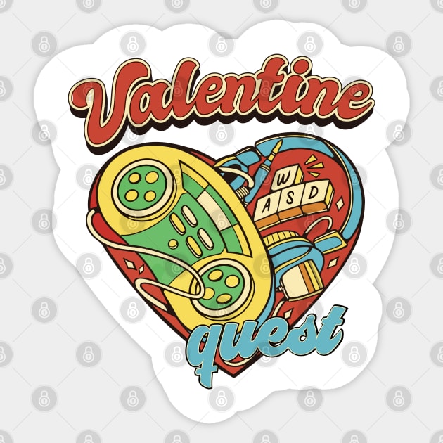 Valentine QUEST gamer's Anti valentine Sticker by XYDstore